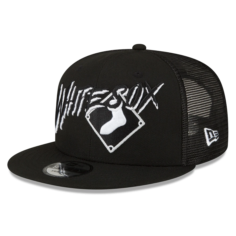 Men's New Era Black Chicago White Sox Street Trucker 9FIFTY Snapback Hat