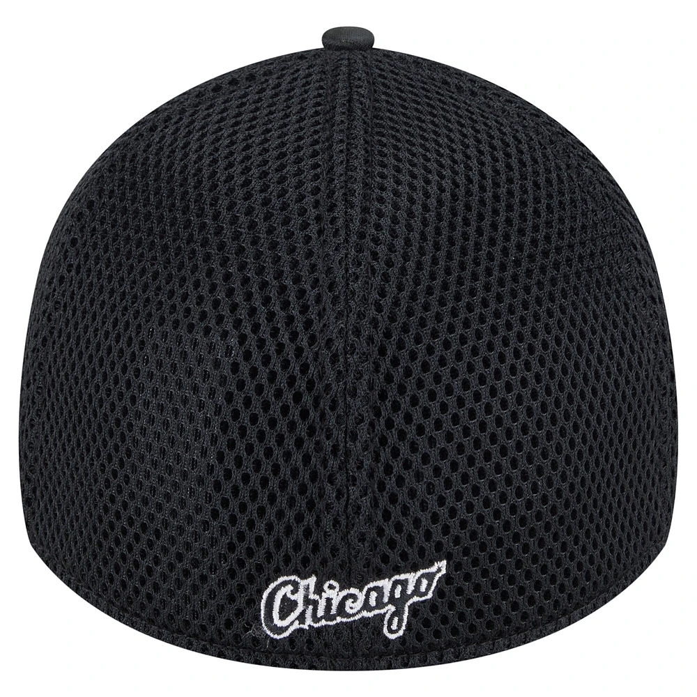 Men's New Era Black Chicago White Sox Subtle Camo 39THIRTY Flex Hat
