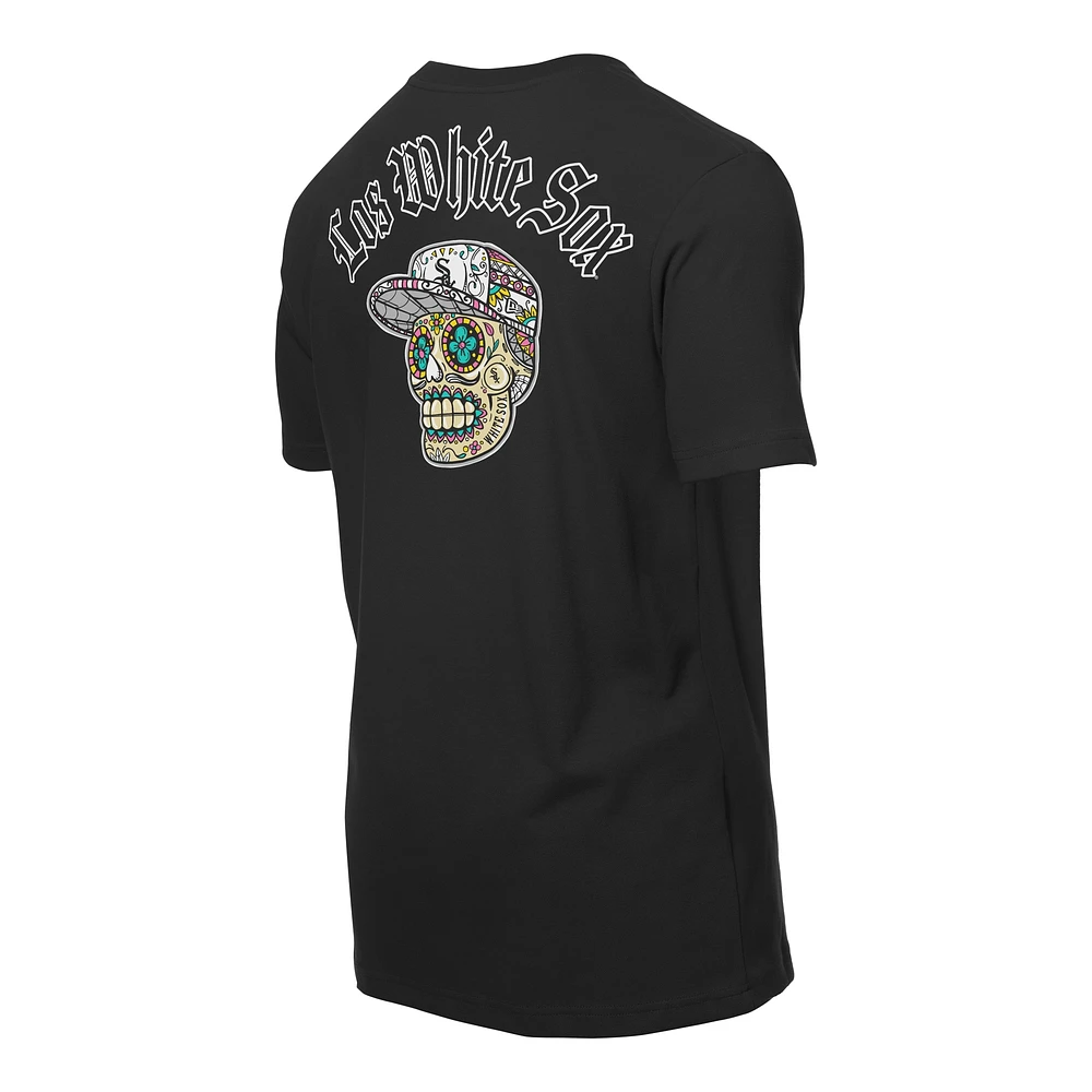 Men's New Era Black Chicago White Sox Sugar Skulls T-Shirt