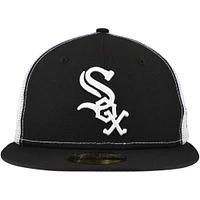 Men's New Era Black Chicago White Sox Team Color 59FIFTY Trucker Fitted Hat