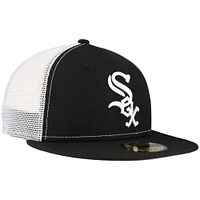 Men's New Era Black Chicago White Sox Team Color 59FIFTY Trucker Fitted Hat