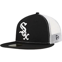 Men's New Era Black Chicago White Sox Team Color 59FIFTY Trucker Fitted Hat