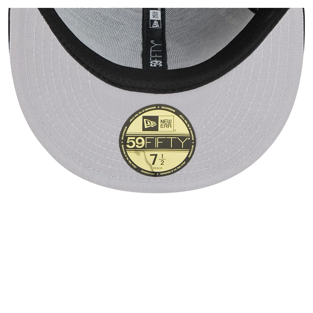 Casquette ajustée 59FIFTY noire Chicago White Sox Team Confetti de New Era pour homme