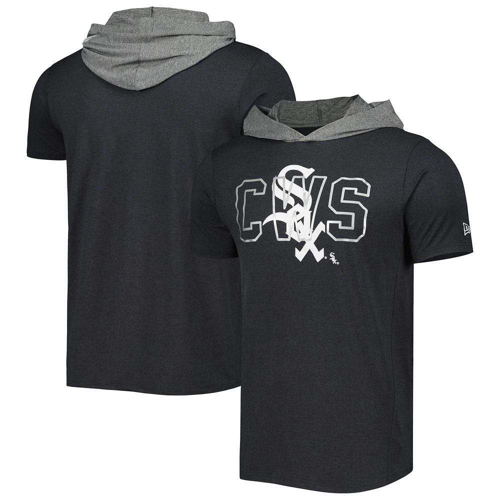 T-shirt à capuche noir Chicago White Sox Team New Era pour homme