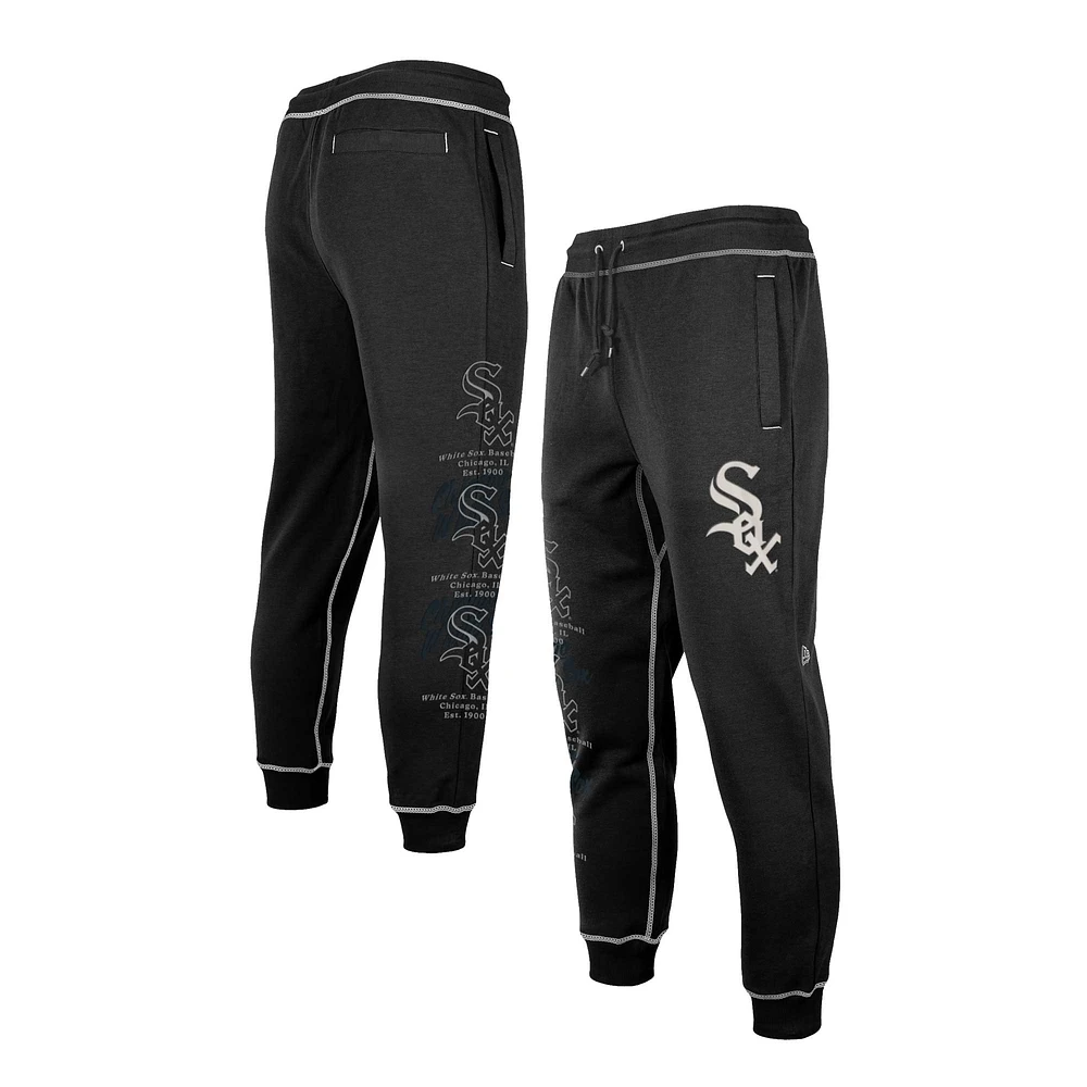 Pantalon de jogging fendu pour homme Chicago White Sox Team New Era noir