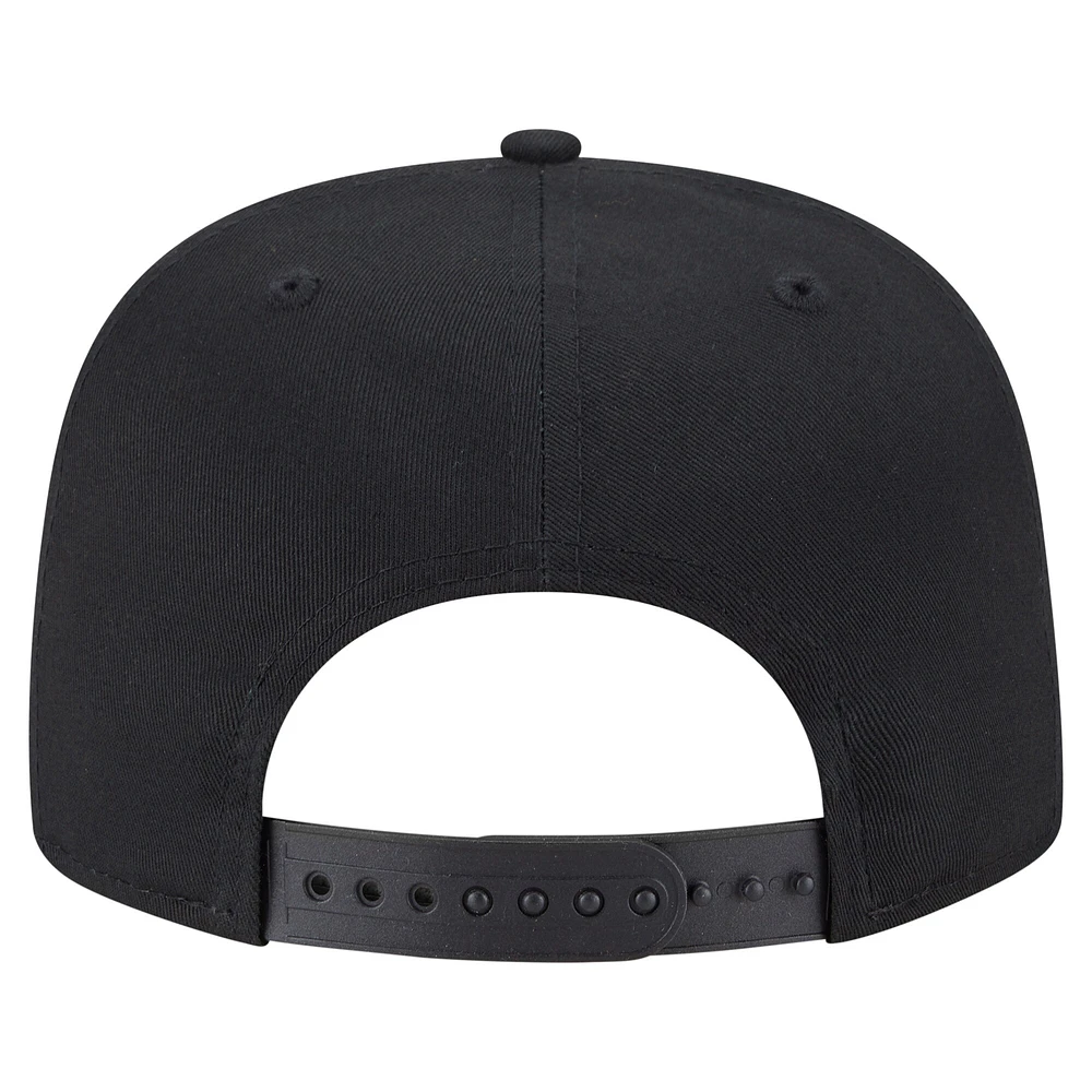 Men's New Era Black Chicago White Sox Team Text Golfer Snapback Hat