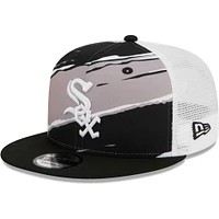 Casquette New Era Chicago White Sox Tear Trucker 9FIFTY Snapback pour homme, noire