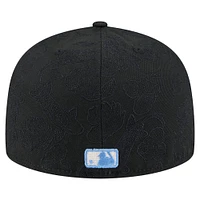 Men's New Era Black Chicago White Sox Tonal Koi 59FIFTY Fitted Hat
