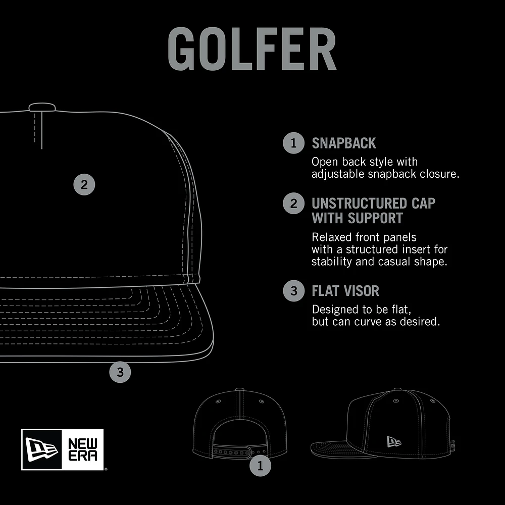 Men's New Era Black Chicago White Sox Tone Foam Meshback Golfer Snapback Hat