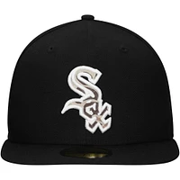 Casquette ajustée 59FIFTY sous-visière camouflage Troop Chant Camo New Era pour hommes, noire, Chicago White Sox