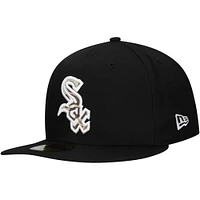 Casquette ajustée 59FIFTY sous-visière camouflage Troop Chant Camo New Era pour hommes, noire, Chicago White Sox