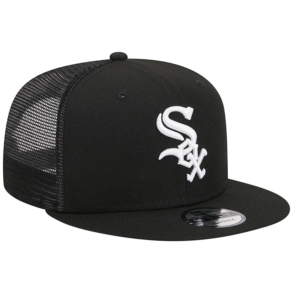 Casquette Snapback 9FIFTY Trucker Chicago White Sox New Era pour homme, noire