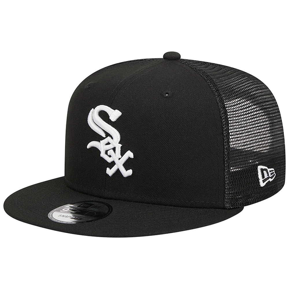 Casquette Snapback 9FIFTY Trucker Chicago White Sox New Era pour homme, noire