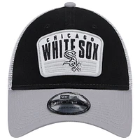 Men's New Era Black Chicago White Sox Two-Tone Patch 9FORTY Snapback Hat