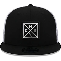 Casquette New Era Chicago White Sox Vert Squared Trucker 9FIFTY Snapback pour homme