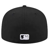 Men's New Era Black Chicago White Sox Yarn Stitch 59FIFTY Fitted Hat