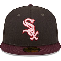 Casquette ajustée 59FIFTY Chicago White Sox Chocolate Strawberry New Era pour homme, marron/marron