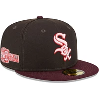 Casquette ajustée 59FIFTY Chicago White Sox Chocolate Strawberry New Era pour homme, marron/marron