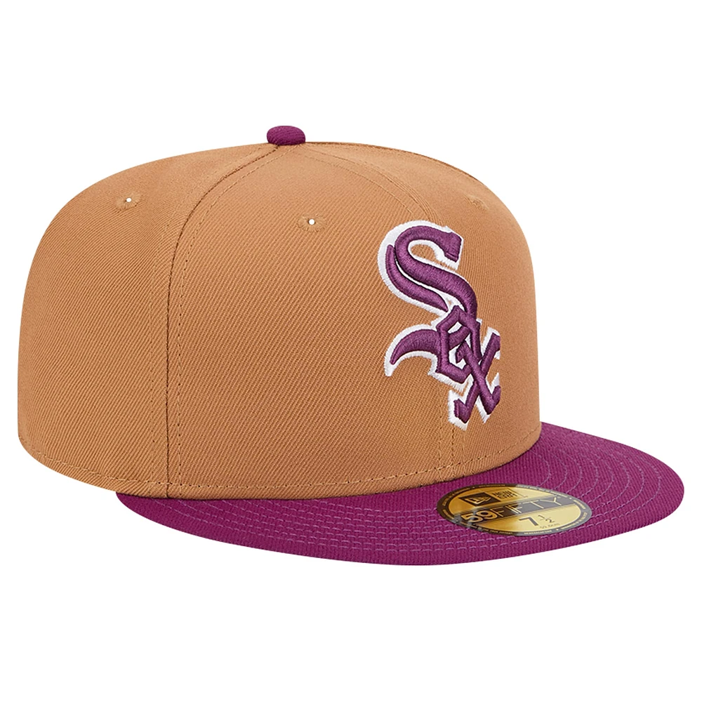 Men's New Era Brown/Purple Chicago White Sox Two-Tone Color Pack 59FIFTY Fitted Hat