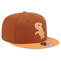 Casquette Snapback 9FIFTY bicolore marron New Era pour hommes des White Sox de Chicago