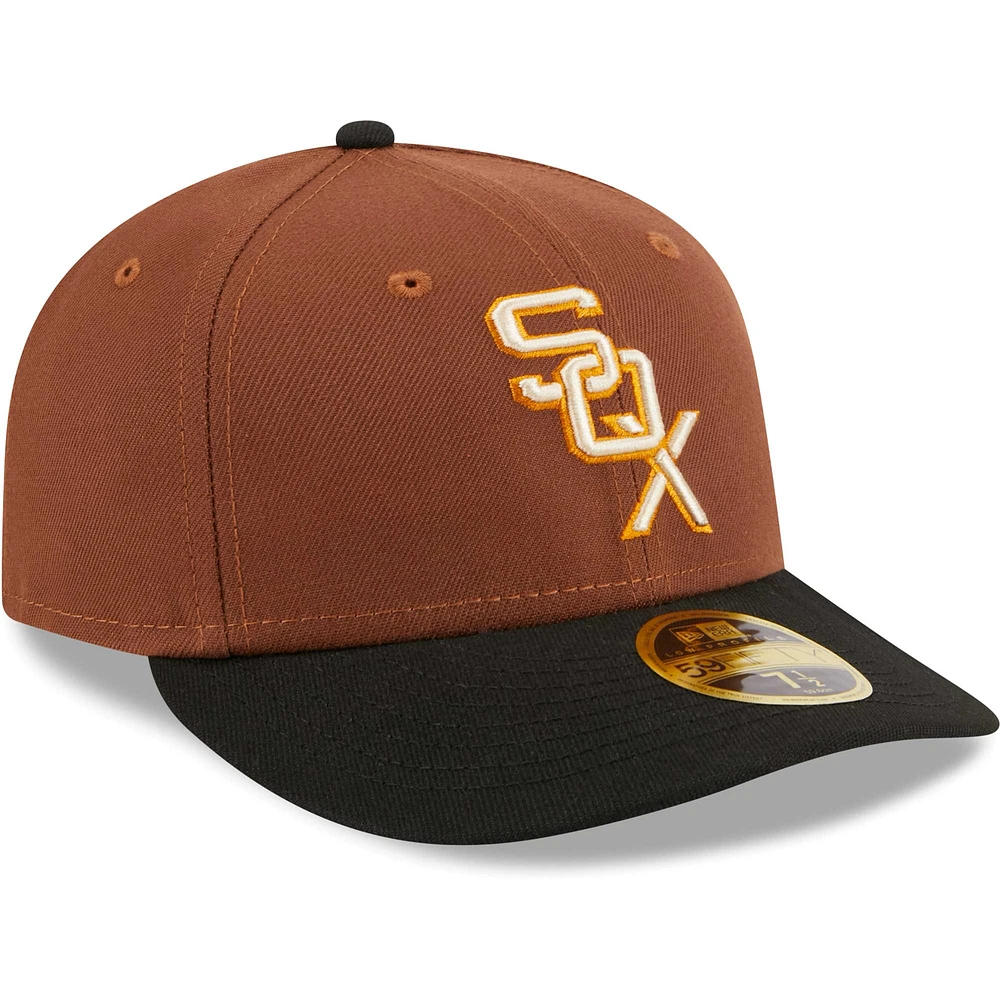 Casquette ajustée 59FIFTY New Era pour hommes des Chicago White Sox Tiramisu Low Profile marron