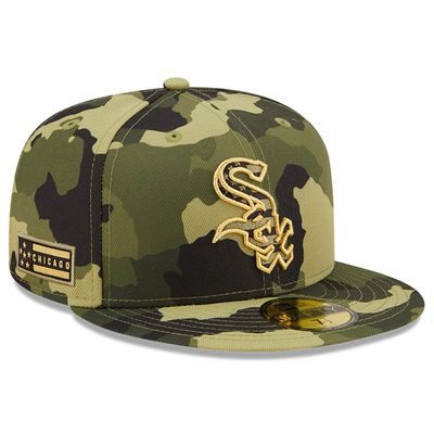 Men's New Era Camo Chicago White Sox 2022 Armed Forces Day On-Field 59FIFTY Fitted Hat