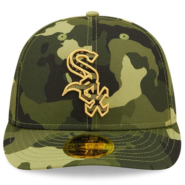 NWE WHTSOX CAMO MLB 2022 JOURNÉE DES FORCES ARMÉES SUR LE TERRAIN LP 59FIFTY HATMENLOP