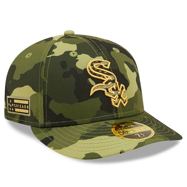 NWE WHTSOX CAMO MLB 2022 JOURNÉE DES FORCES ARMÉES SUR LE TERRAIN LP 59FIFTY HATMENLOP