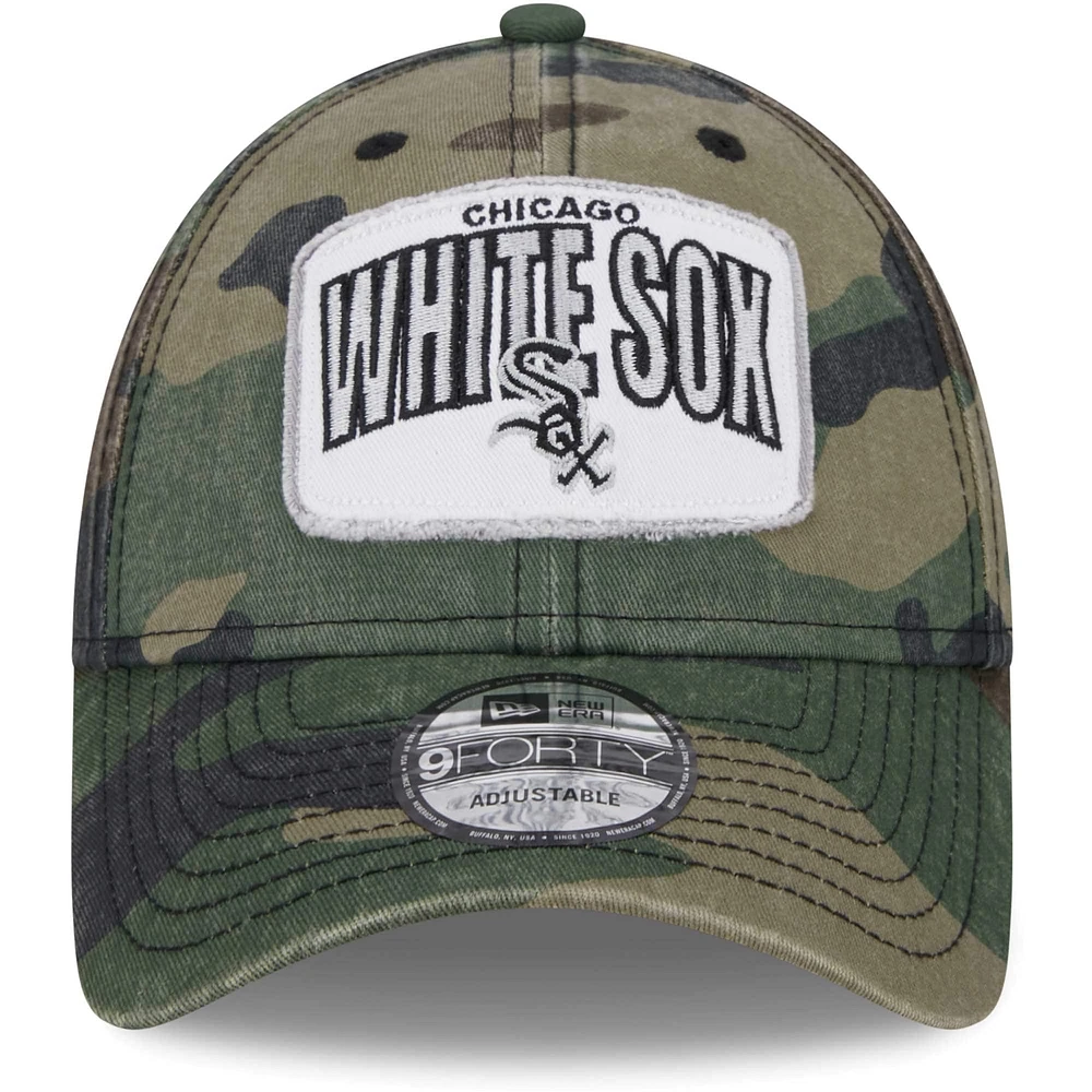 Casquette réglable New Era camouflage Chicago White Sox Gameday 9FORTY pour hommes