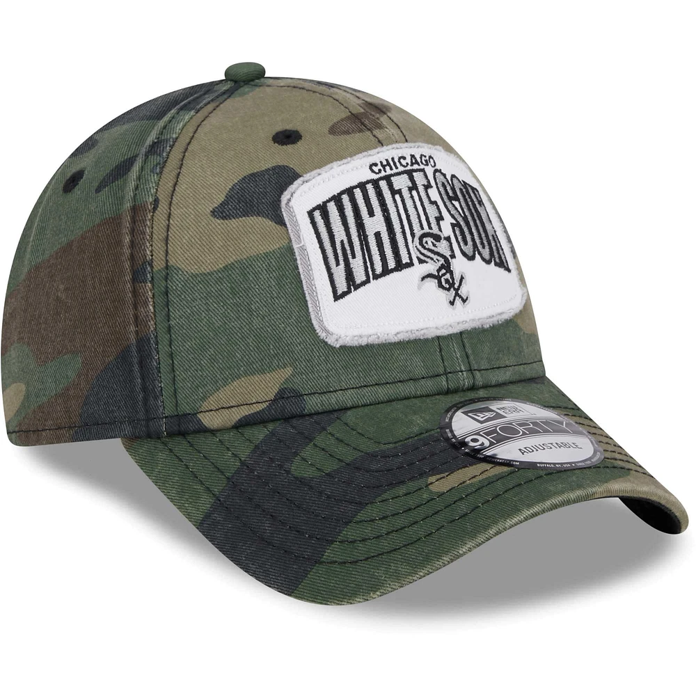 Casquette réglable New Era camouflage Chicago White Sox Gameday 9FORTY pour hommes