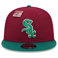 Men's New Era Cardinal/Green Chicago White Sox Strawberry Big League Chew Flavor Pack 9FIFTY Snapback Hat