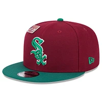 Men's New Era Cardinal/Green Chicago White Sox Strawberry Big League Chew Flavor Pack 9FIFTY Snapback Hat