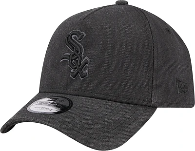 Men's New Era Charcoal Chicago White Sox Logo Essentials 9FORTY A-Frame Adjustable Hat