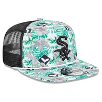 Casquette snapback légèrement structurée New Era Chicago White Sox Tropic Floral Golfer pour hommes