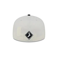 Men's New Era Cream/Black Chicago White Sox Lonestar 59FIFTY Fitted Hat