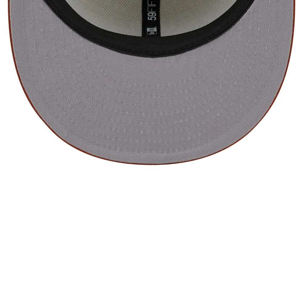 Casquette ajustée 59FIFTY Chicago White Sox New Era pour hommes, crème/orange