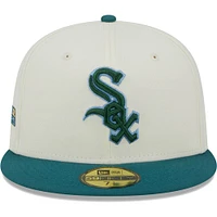 Casquette ajustée New Era 59FIFTY Chrome pour homme des Chicago White Sox couleur crème