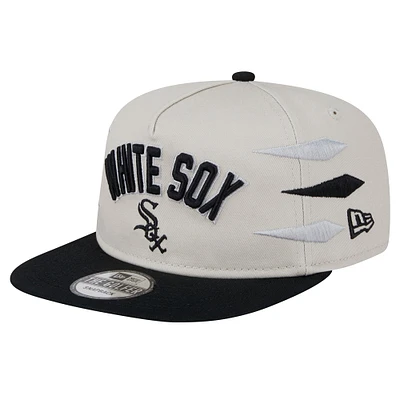 Casquette Snapback Iron Golfer Chicago White Sox de New Era pour homme, couleur crème