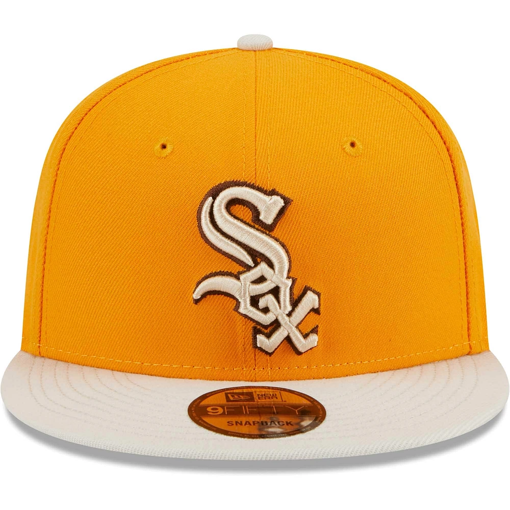 Men's New Era Gold Chicago White Sox Tiramisu  9FIFTY Snapback Hat