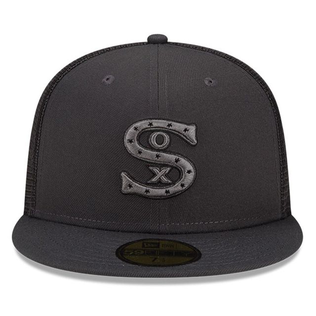 Casquette ajustée New Era Graphite Chicago White Sox 2022 Batting Practice 59FIFTY pour homme