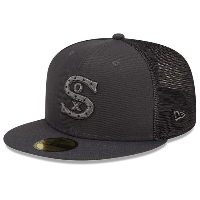 Casquette ajustée New Era Graphite Chicago White Sox 2022 Batting Practice 59FIFTY pour homme