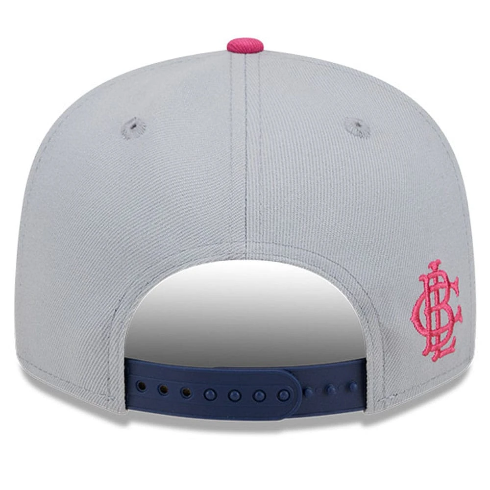 Men's New Era Gray/Navy Chicago White Sox Raspberry Big League Chew Flavor Pack 9FIFTY Snapback Hat