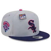 Casquette Snapback 9FIFTY Snapback New Era pour hommes, gris/bleu marine, Chicago White Sox Raspberry Big League Chew Flavor Pack