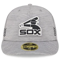 Casquette ajustée 59FIFTY gris Chicago White Sox 2024 Clubhouse Low Profile pour hommes