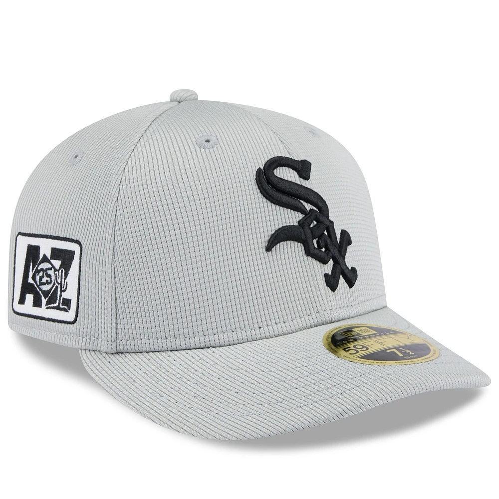 Men's New Era  Gray Chicago White Sox 2025 Spring Training Low Profile 59FIFTY Fitted Hat
