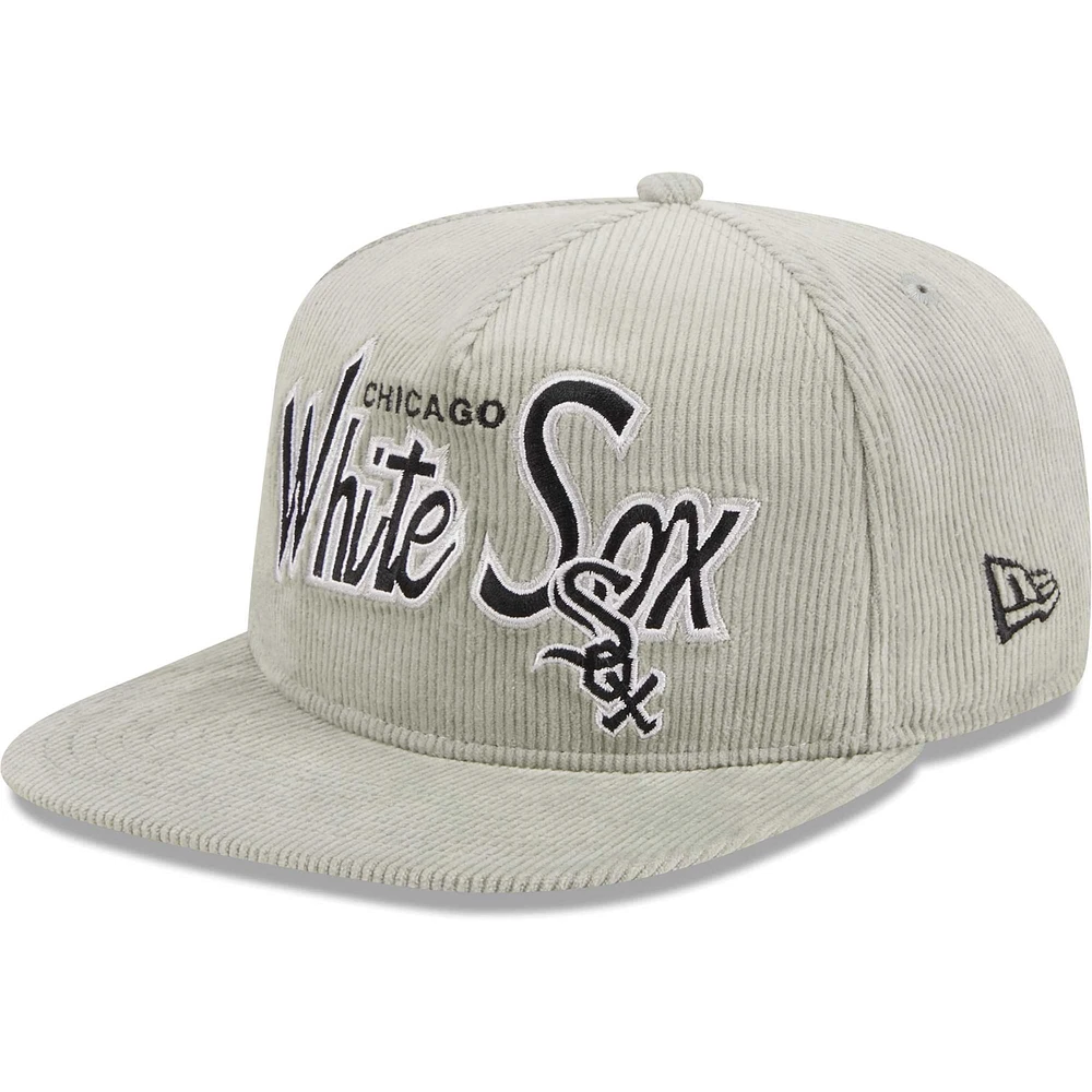 Casquette ajustable de golf en velours côtelé Chicago White Sox New Era pour homme