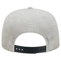 Casquette de golf à visière rabattable en velours côtelé Chicago White Sox grise New Era pour homme