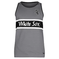 Débardeur Ringer en jersey gris Chicago White Sox New Era pour hommes