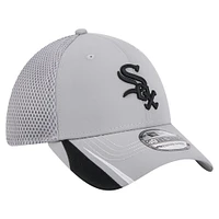 Men's New Era  Gray Chicago White Sox Linear 39THIRTY Flex-Fit Hat