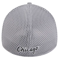 Men's New Era  Gray Chicago White Sox Linear 39THIRTY Flex-Fit Hat